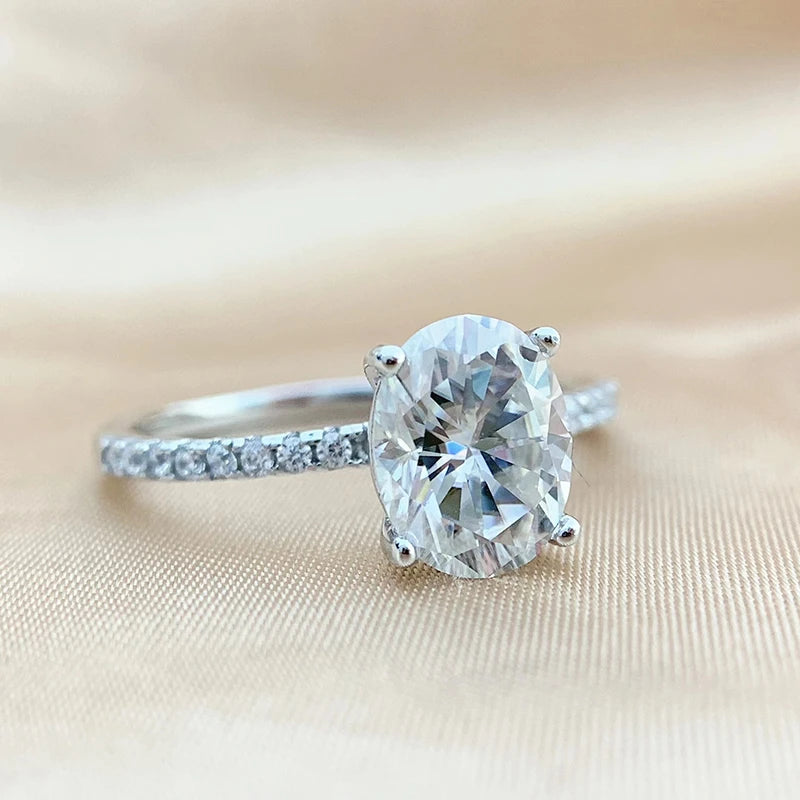 Oval Cut Pavé Engagement Ring