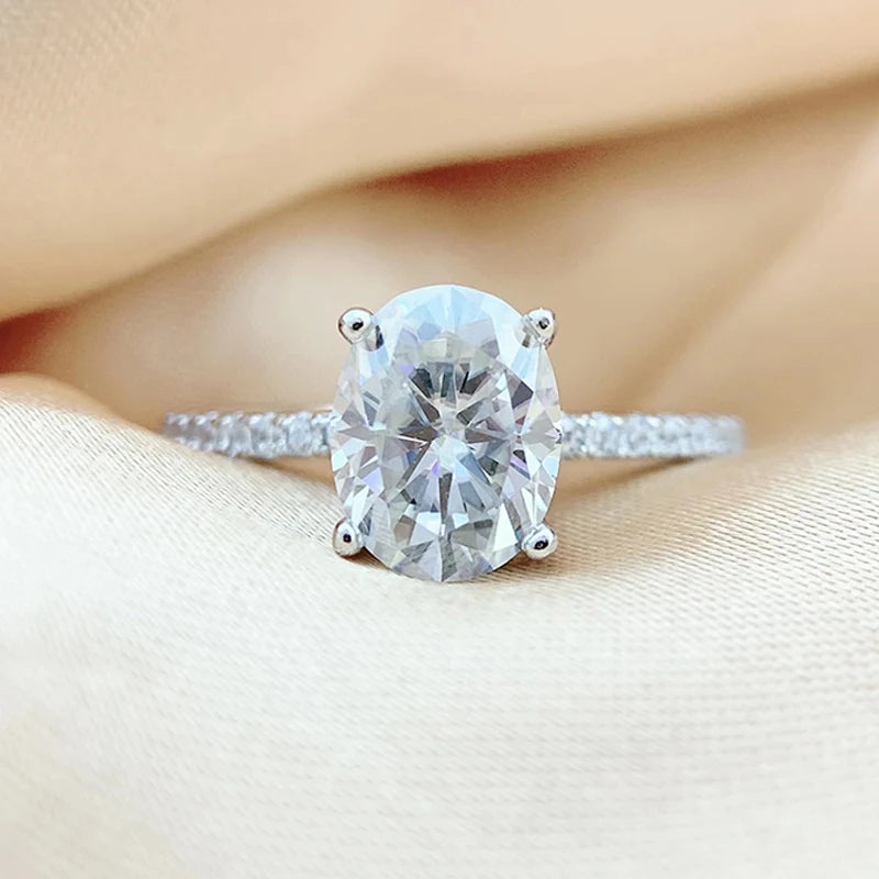 Oval Cut Pavé Engagement Ring