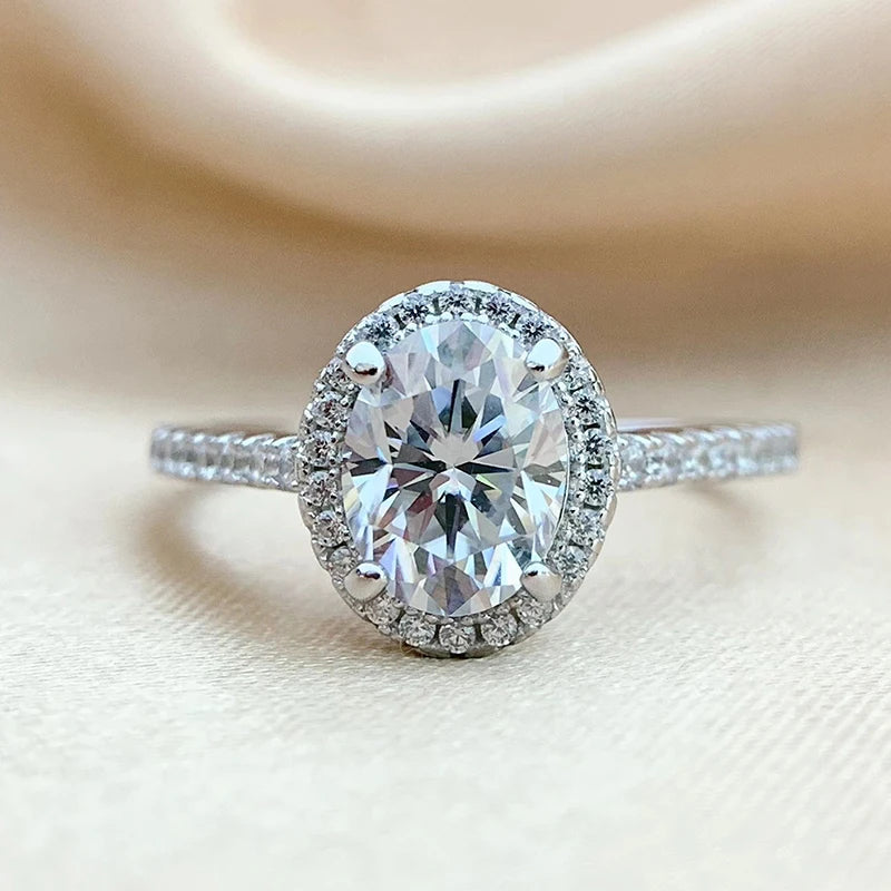 Oval Cut Pavé Engagement Ring