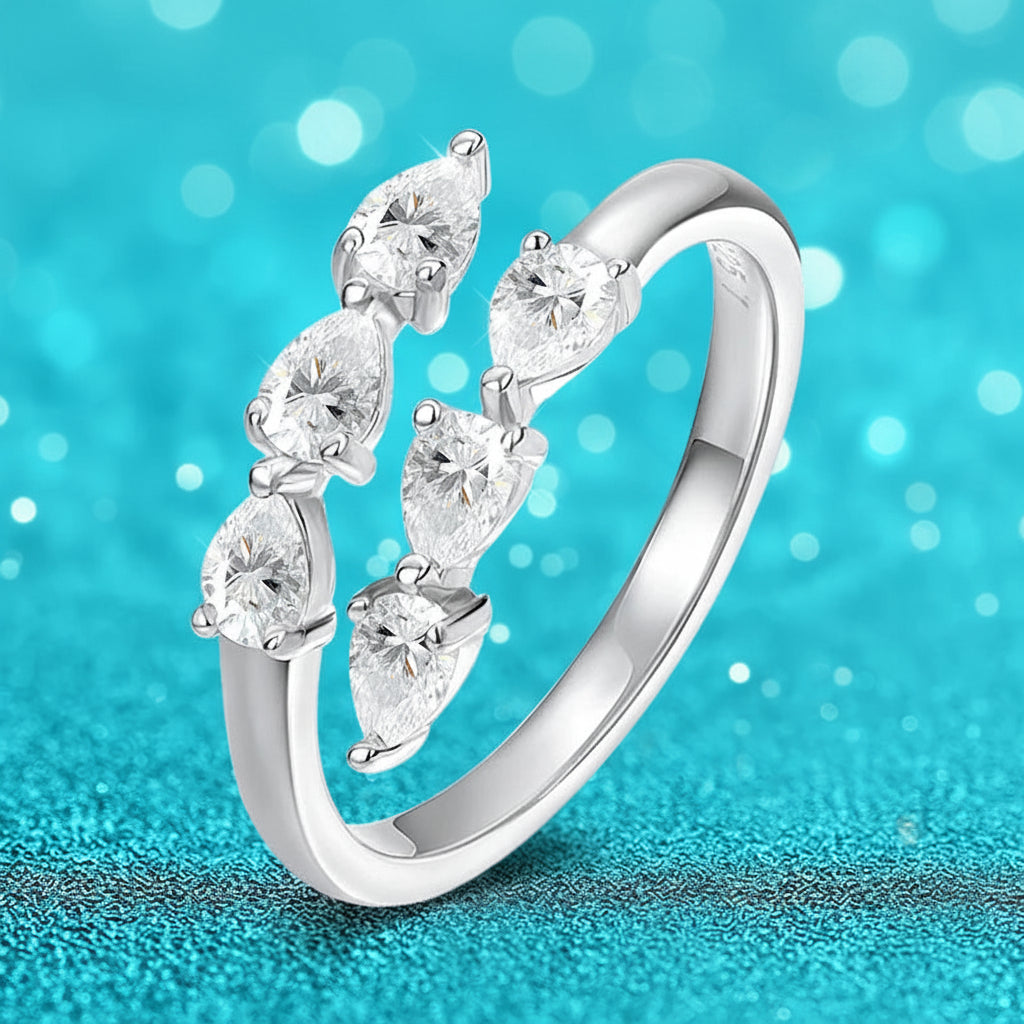 Marquise Pear Open Band Ring