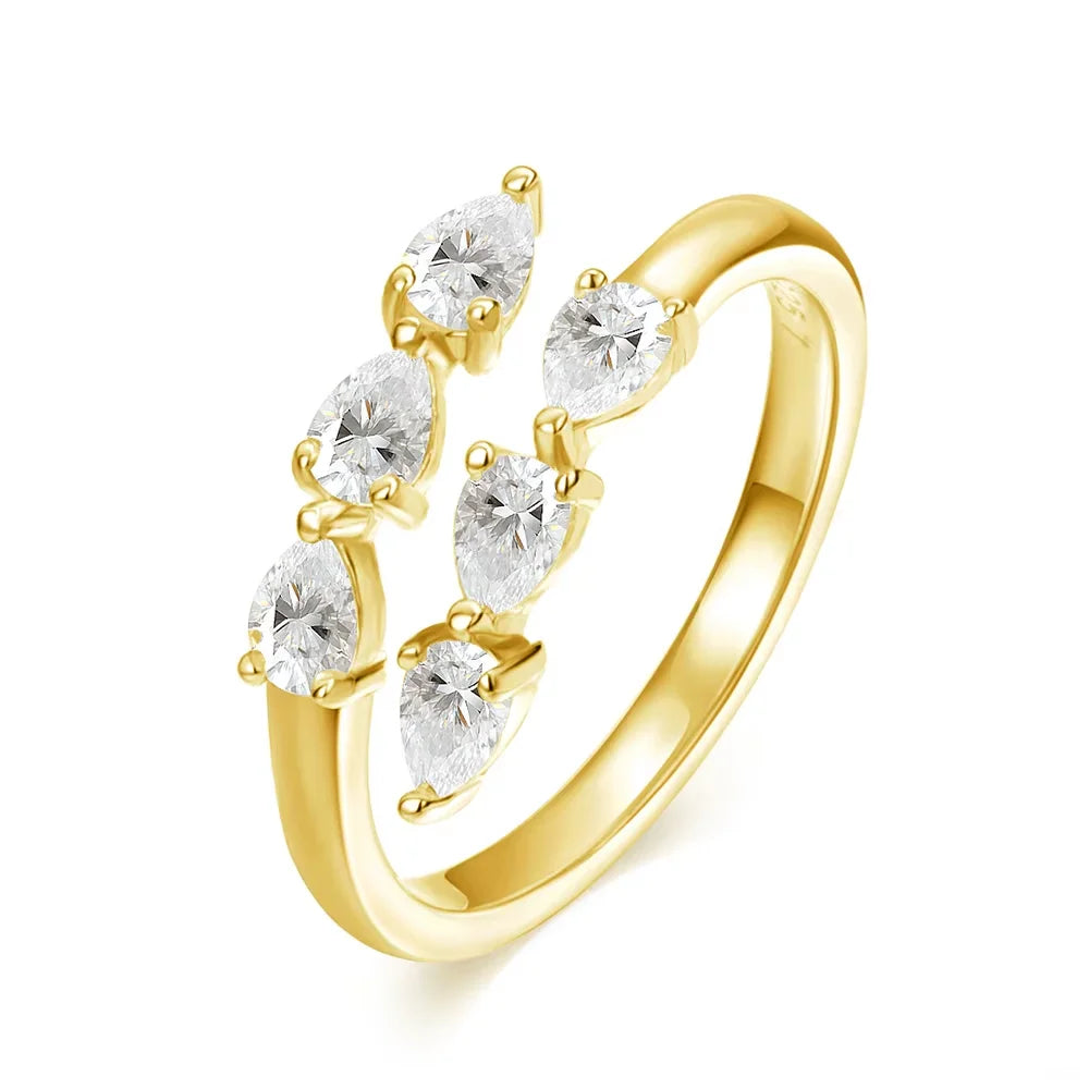 Marquise Pear Open Band Ring