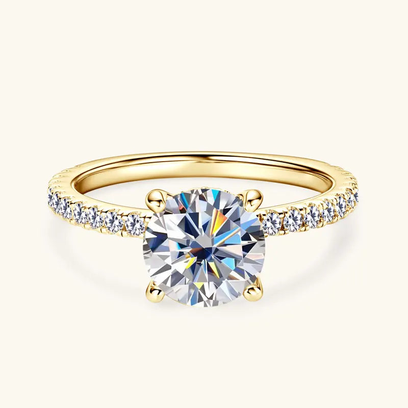 Pavé Solitaire Engagement Ring