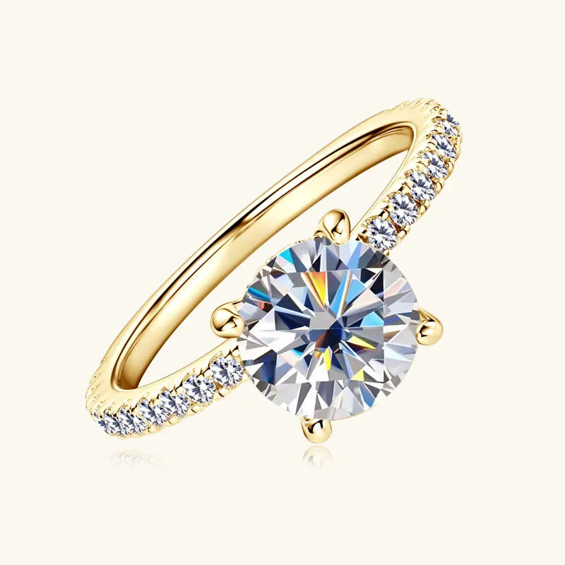 Pavé Solitaire Engagement Ring