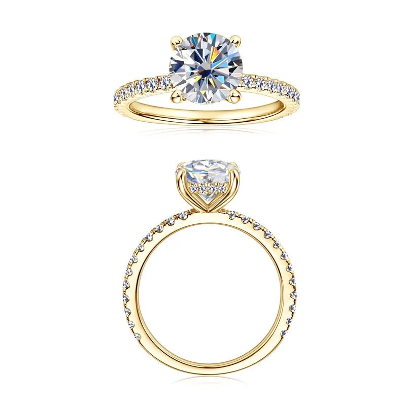 Pavé Solitaire Engagement Ring