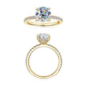 Pavé Solitaire Engagement Ring