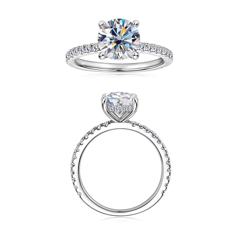 Pavé Solitaire Engagement Ring