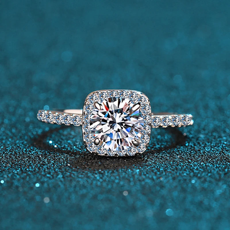 Cushion Halo Engagement Ring