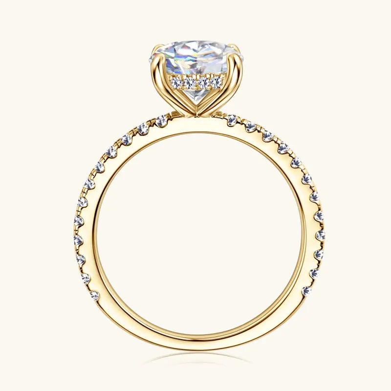 Pavé Solitaire Engagement Ring