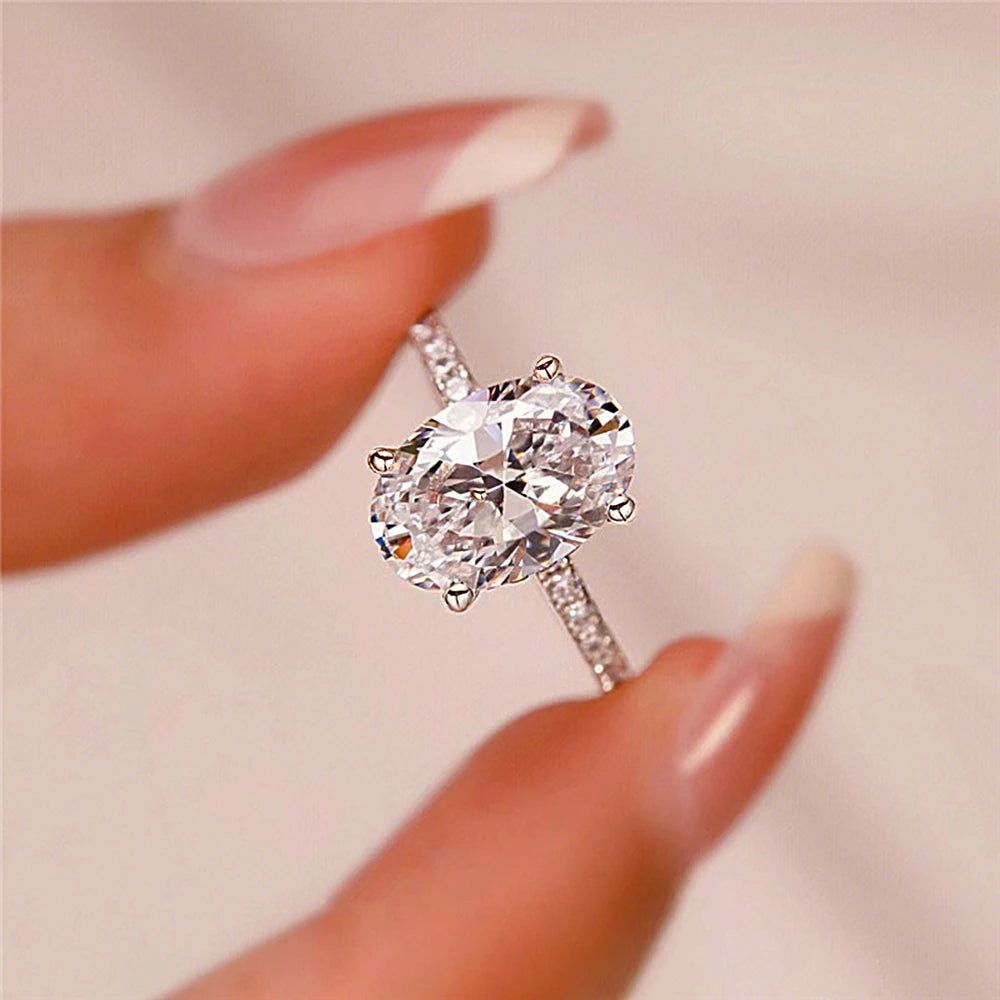 Oval Solitaire Signature Ring
